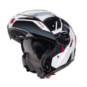 Kask szczenkowy Caberg Promocja model Levo X Manta - Biały/Szary/Czarny/Czerwony - Rozmiar S