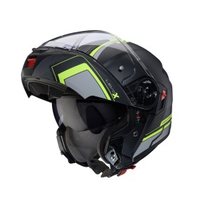 Kask szczękowy Caberg Flip-Up Levo X Elite czarny mat/szary/zółty fluo rozmiar S