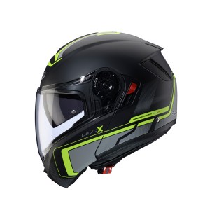 Kask szczękowy Caberg Flip-Up Levo X Elite czarny mat/szary/zółty fluo rozmiar S