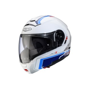 Kask szczękowy Caberg Flip-Up Levo X Elite biały/niebieski/błękitny L
