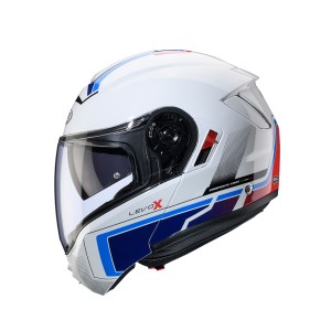 Kask Caberg Flip-Up Levo X Elite Biały/Niebieski Rozmiar M