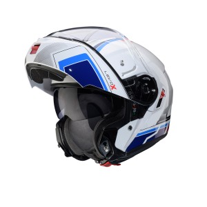 Kask Caberg Flip-Up Levo X Elite Biały/Niebieski Rozmiar S