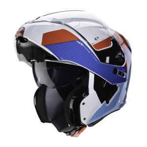Kask Caberg Horus Scout biało-czerwono-niebieski rozmiar S - Wyprzedaż!