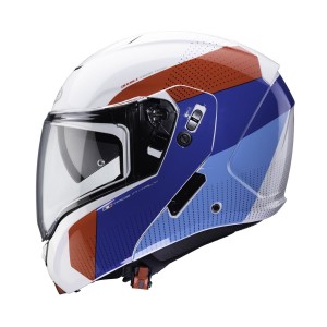 Kask Caberg Horus Scout biało-czerwono-niebieski rozmiar S - Wyprzedaż!