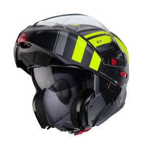 Kask szczenkowy Caberg Horus X Road szary mat/czarny/żółty fluo L