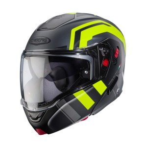Kask szczękowy Caberg Horus X Road szary mat/czarny/żółty fluo rozmiar M