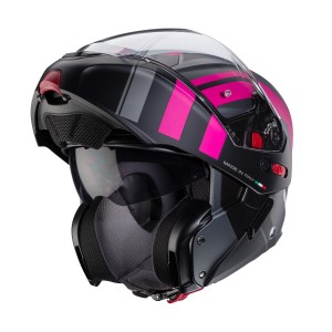 Kask szczękowy Caberg Horus X Road szary mat/czarny/fuksja rozmiar XS