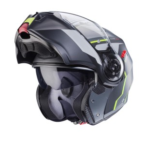 Kask Caberg Duke Evo Move Szary Mat / Czarny / Żółty Fluo Rozmiar S