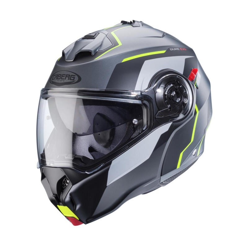 Kask szczękowy Caberg Duke Evo Move szary mat/czarny/żółty fluo XL