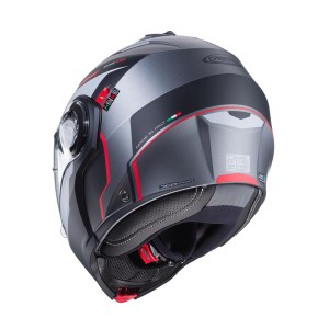 Kask szczękowy Caberg Duke Evo Move szary mat/czarny/czerwony rozmiar S
