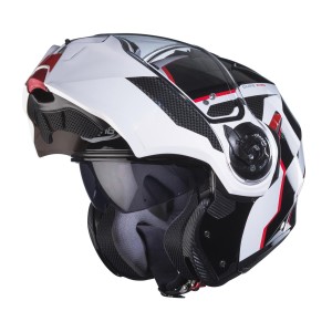 Kask szczenkowy Caberg Duke EVO Move czarny/biały/czerwony rozmiar M - promocja