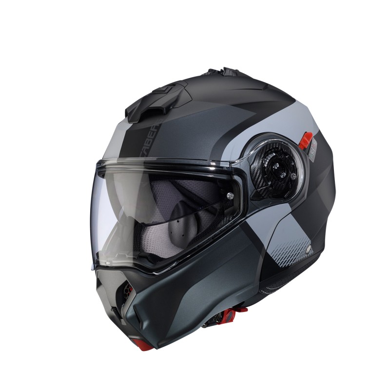 Kask szczękowy Caberg Duke Evo Indy szary/czarny mat L (Pinlock w zestawie)