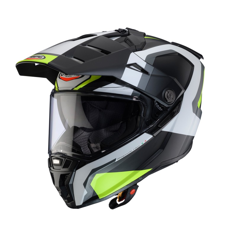 Kask Caberg Offroad Trail Adventure Duosport Tanami Scram Czarny Mat/Szary/Żółty Fluo