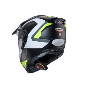 Kask Caberg Offroad Trail Adventure Duosport Tanami Scram Czarny Mat/Szary/Żółty Fluo