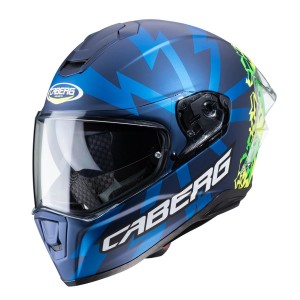 Kask integralny Caberg Drift Evo Storm niebieski mat/żółty fluo/zielony fluo rozmiar L