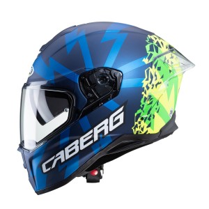 Kask integralny Caberg Drift Evo Storm niebieski mat/żółty fluo/zielony fluo rozmiar L