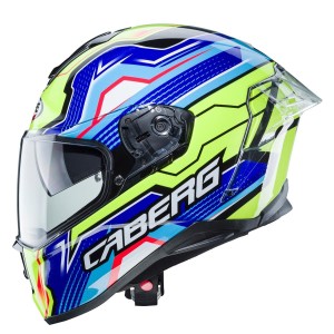 Kask integralny Caberg Drift Evo LB29 czarny/niebieski/żółty fluo rozmiar M - wyprzedaż