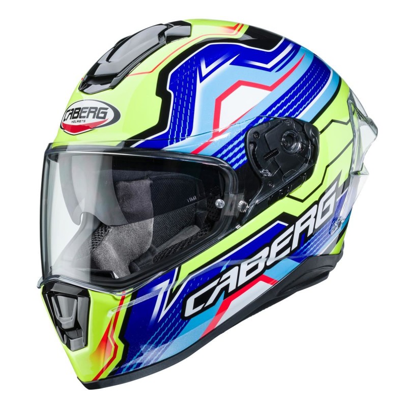 Kask integralny Caberg Drift Evo LB29 czarny/niebieski/żółty fluo XXL