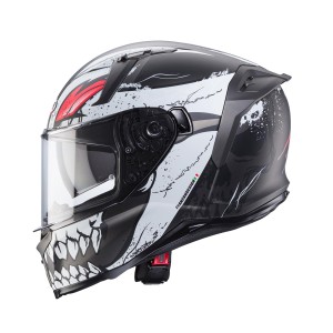 Kask integralny Caberg Avalon X Punk szary mat/biały/czerwony rozmiar XL