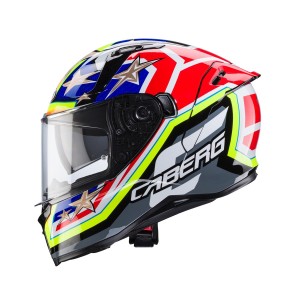 Kask integralny Caberg Avalon X Truck czarno-żółty/czerwono-niebieski rozmiar M
