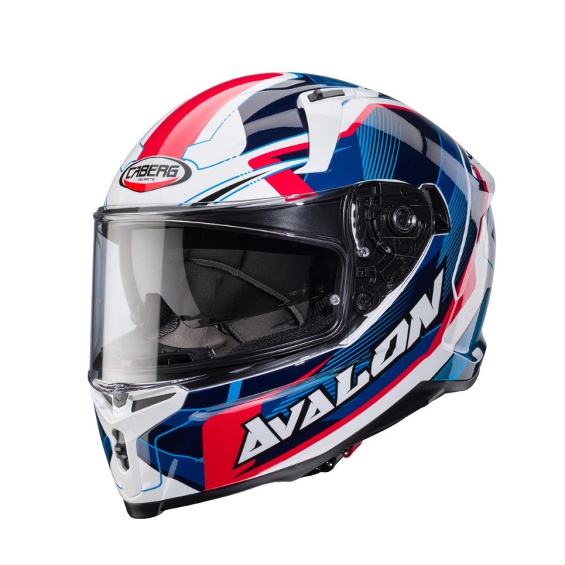 Kask integralny Caberg Avalon X Optic biały/niebieski/czerwony rozmiar L - promocja