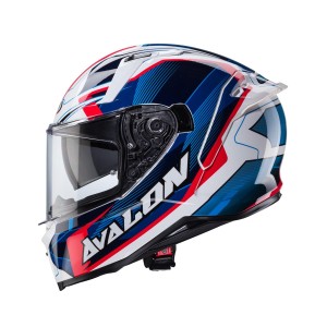 Kask integralny Caberg Avalon X Optic biały/niebieski/czerwony rozmiar M - promocja!