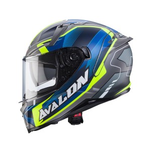 CABERG PROMOCJA KASK INTEGRALNY AVALON X OPTIC SZARY MAT/NIEBIESKI/ŻÓŁTY S