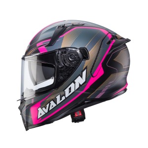 Kask integralny Caberg Avalon X Optic - czarny mat/szary/fuksja - rozmiar S