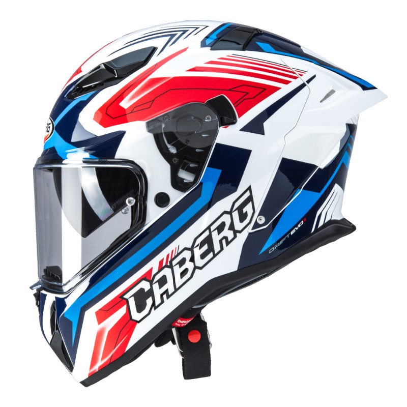 Kask integralny Caberg Drift Evo II Jarama biały/czerwony/niebieski rozmiar M