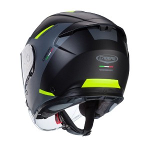 CABERG PROMOCJA KASK OTWARTY JET OTWARTY FLYON II BOSS KOLOR CZARNY/SZARY/ŻÓŁTY FLUO MAT ROZMIAR L