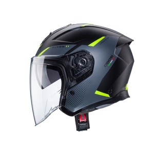 Caberg Promocja Kask Otwarty Jet Flyon II Boss Czarny/Szary/Żółty Fluo Mat M