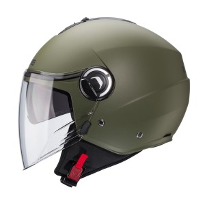 Kask otwarty Caberg Jet Riviera V4X Solid Zielony Mat XL