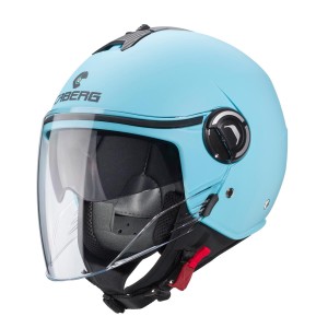 Kask otwarty Caberg Jet Riviera V4X Solid jasny niebieski mat XS