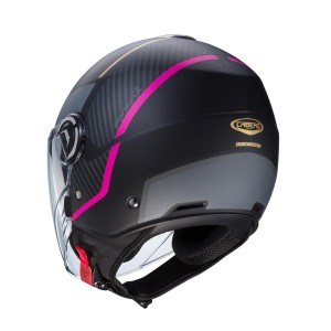 Kask otwarty Caberg Riviera V4X Geo - czarny mat/szary/fuksja