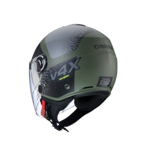 Kask Caberg Jet Riviera V4X Alpha Zielony/Czarny/Szary Mat Rozmiar M
