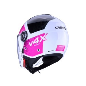 Kask otwarty Caberg Jet Riviera V4X Alpha biały/czarny/fuksja rozmiar S