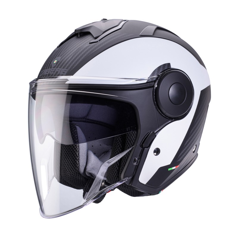 Kask otwarty Caberg Jet Soho Milano biały/czarny mat rozmiar M