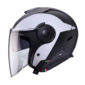 Kask otwarty Caberg Jet Soho Milano biały/czarny mat XL