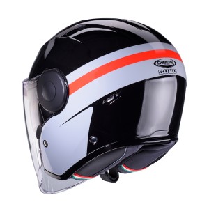 Kask otwarty Caberg Jet Soho Zephyr czarny/szary/czerwony rozmiar L