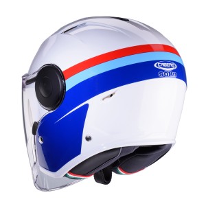 Kask otwarty Caberg Soho Zephyr biały/niebieski/czerwony rozmiar L - promocja!