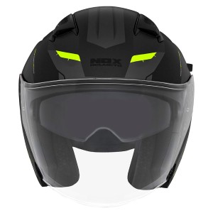 Kask otwarty NOX PROMOCJA N130 KLIN CZARNY MAT/ZÓŁTY FLUO M
