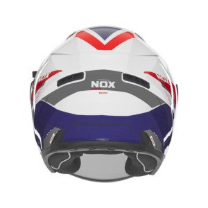 NOX KASK OTWARTY JET Z BLENDĄ N130 MYST BIAŁO/NIEBIESKI/CZERWONY ROZMIAR L