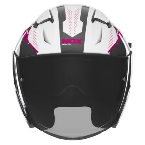 NOX KASK OTWARTY JET Z BLENDĄ N130 MYST KOLOR BIAŁY/CZARNY/RÓŻOWY ROZMIAR L