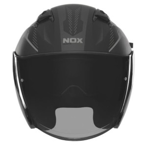 NOX KASK OTWARTY JET Z BLENDĄ N130 MYST KOLOR CZARNY/SREBRNY MAT ROZMIAR M