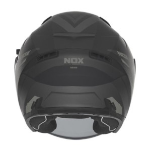 NOX KASK OTWARTY JET Z BLENDĄ N130 MYST KOLOR CZARNY/SREBRNY MAT ROZMIAR M