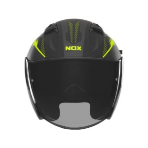 NOX KASK OTWARTY JET Z BLENDĄ N130 MYST KOLOR CZARNY/ŻÓŁTY FLUO MAT ROZMIAR S