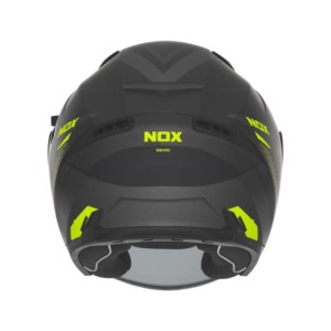 NOX KASK OTWARTY JET Z BLENDĄ N130 MYST KOLOR CZARNY/ŻÓŁTY FLUO MAT ROZMIAR XL