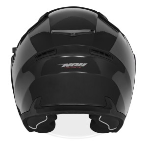NOX KASK OTWARTY JET Z BLENDĄ N130 SOLID CZARNY POŁYSK XS