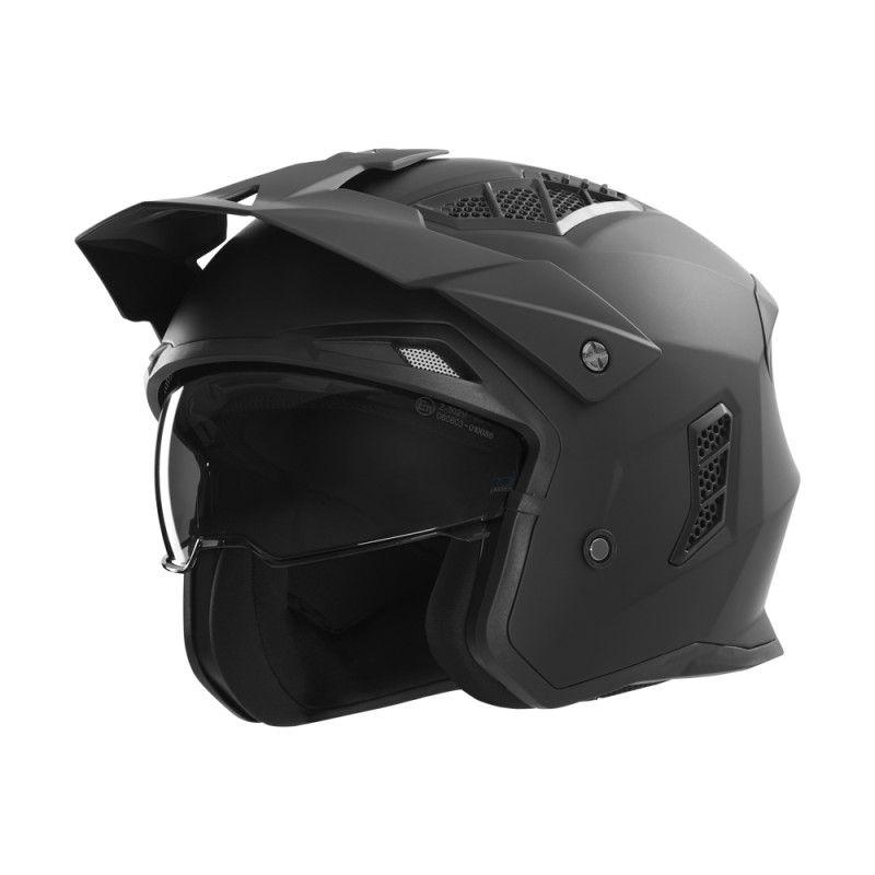 NOX PROMOCJA KASK OTWARTY TRIAL N260 SOLID KOLOR CZARNY MAT ROZMIAR XL