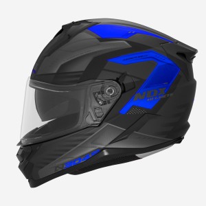 NOX Kask Integralny Full Face N304S Carver Czarny/Niebieski Mat Rozmiar L